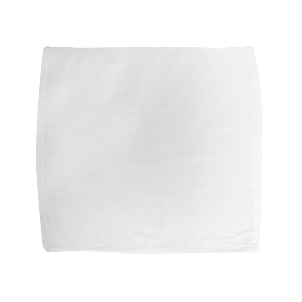 Rally white towel made of 100% cotton terry.... from ASI 66230 Landes Inc