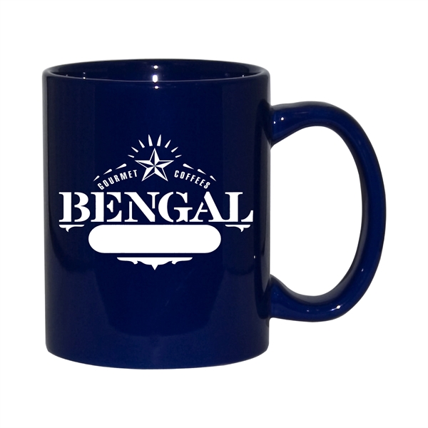 11 oz. El Chico Ceramic Mug - Black/White/Cobalt Blue... from ASI 80060 VisionUSA