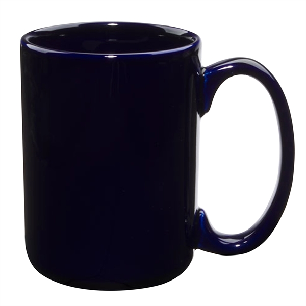 15 oz. El Grande Ceramic Mug - Black/White/Cobalt Blue... from ASI 80060 VisionUSA