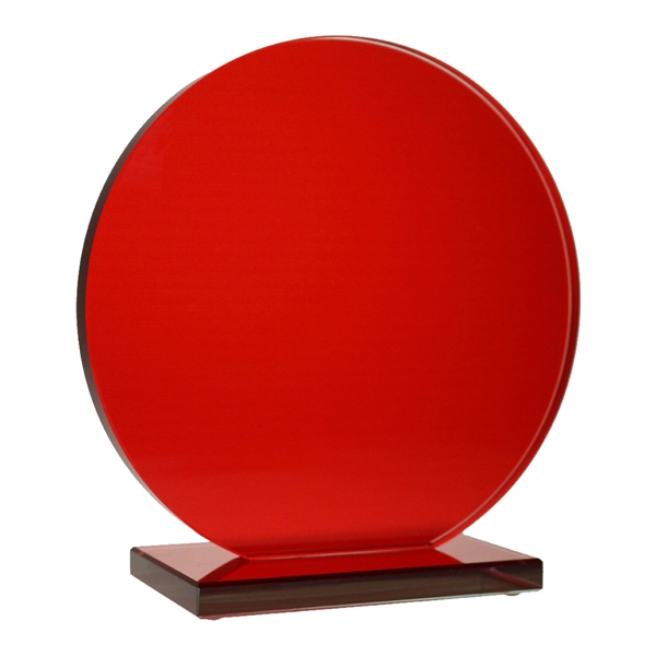 Jade Glass Red Circle Award... from ASI 31517 Admart Products / Admart Line