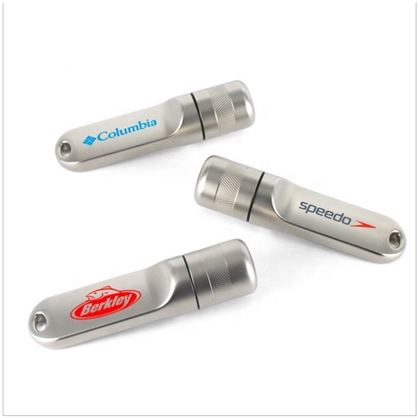 Metal USB drive with silver textured metal casing; offered in multiple... from ASI 63776 KTI Networks Inc