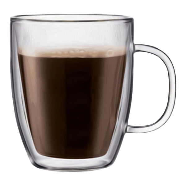 Hand blown double-wall glass Bistro mug keeps your hot drinks hot... from ASI 80060 VisionUSA