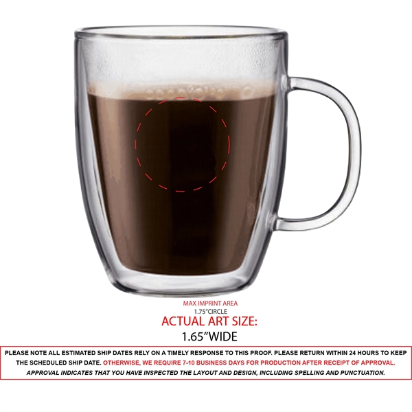 Hand blown double-wall glass Bistro mug keeps your hot drinks hot... from ASI 80060 VisionUSA