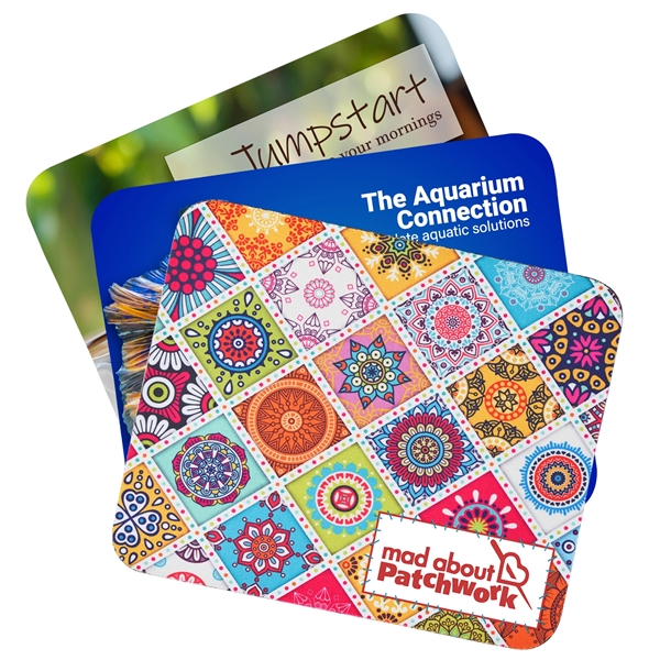 7" x 8" rubber and polyester mouse pad with non-slip bottom... from ASI 52840 Evans Manufacturing