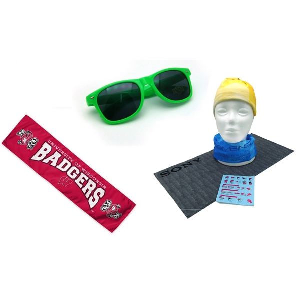 Kit with full color tubular bandana, full color 6*21" cooling towel,... from ASI 30250 AZX Sport USA