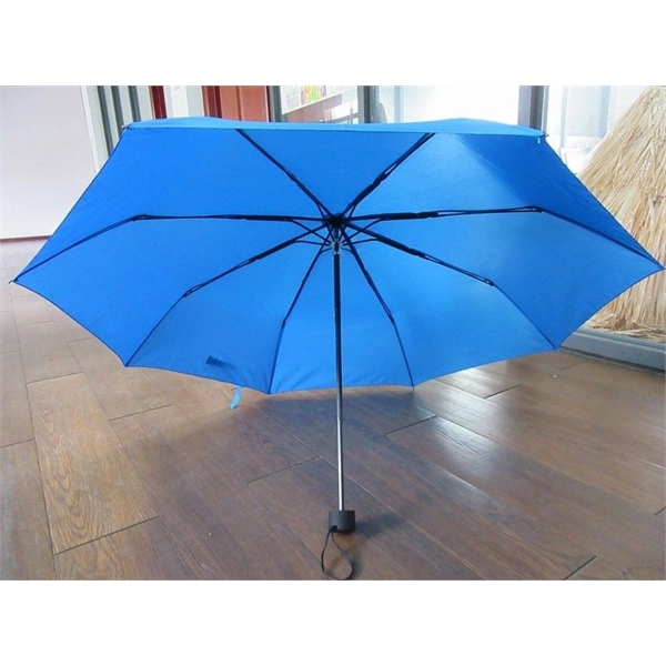 Umbrella with 21"x8 ribs 190T polyester fabric 3 fold metal umbrella... from ASI 30250 AZX Sport USA