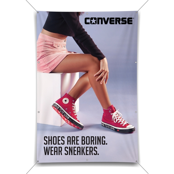 18 ounce single-sided vinyl banner in assorted sizes with four grommet... from ASI 90807 Tekweld