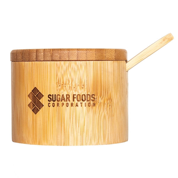 Bamboo little dipper salt box with spoon.... from ASI 91565 Totally Bamboo