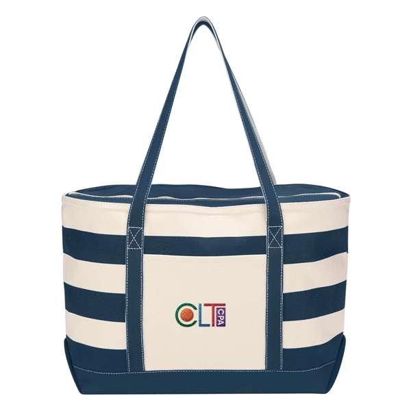 Cotton Canvas Nautical Tote.  18 oz. Cotton Canvas.  Front... from ASI 61125 Hit Promotional Products / Hit®