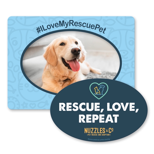 Oval shaped car magnet with picture frame.... from ASI 68507 The Magnet Group / Magnet LLC™