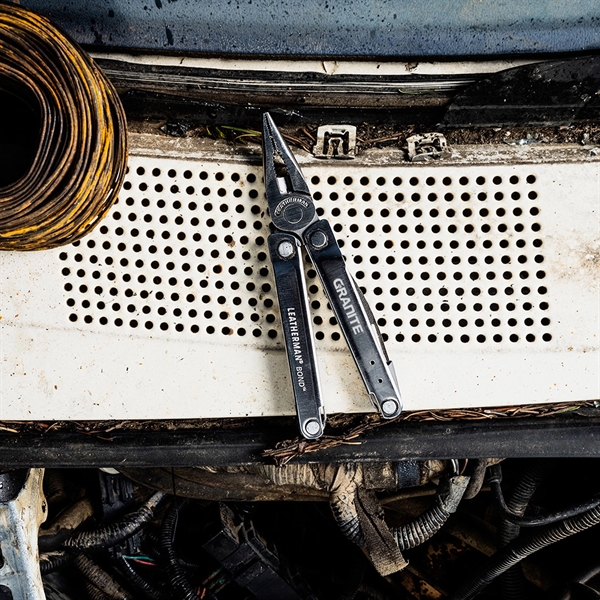 The Leatherman Bond is a lightweight multi-tool with a minimal design... from ASI 46170 Compass Industries Inc