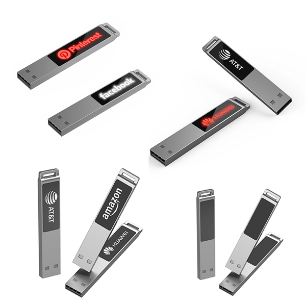 USB drive made of metal that lights up when plugged into... from ASI 63776 KTI Networks Inc