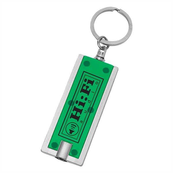Rectangular LED keychain, batteries included, high power light beam.... from ASI 61125 Hit Promotional Products / Hit®