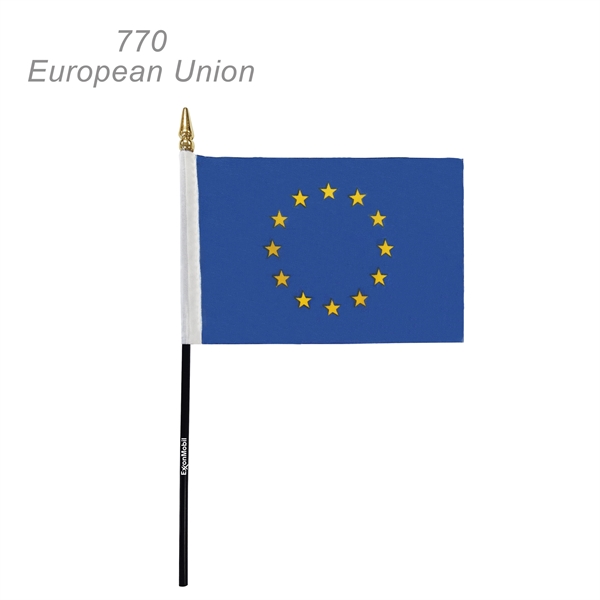 4" x 6" European Union flag made from polyester fabric -... from ASI 45100 Chulani Promotional Products, Inc / Competitive Edge Innovations/Chulani
