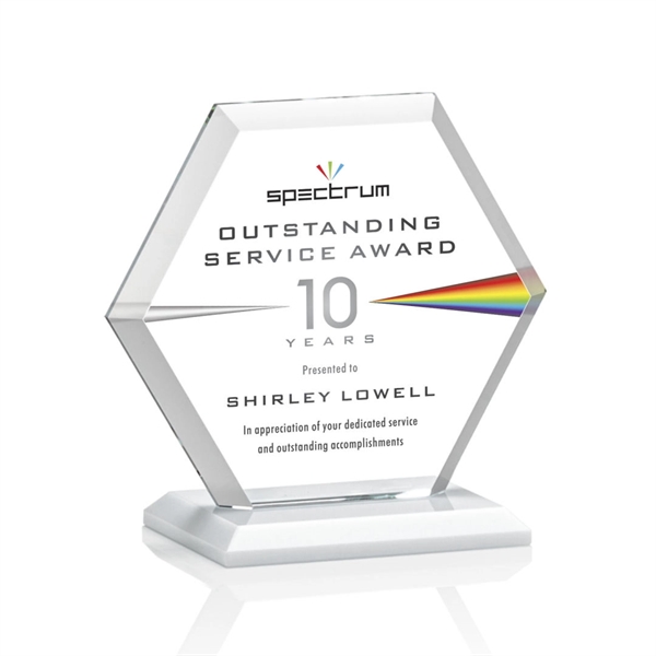 The Barnett Award features a beautifully beveled Starfire Crystal Hexagon mounted... from ASI 84592 St Regis Group / St Regis