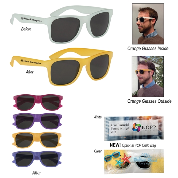 Color changing sunglasses made of polycarbonate material.... from ASI 61125 Hit Promotional Products / Hit®