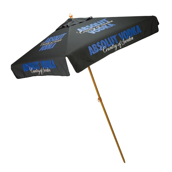 7 Foot square design market umbrella with wood grain steel frame... from ASI 76730 Peerless Umbrella Co Inc