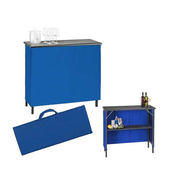 39" x 15" x 35.5" portable folding polyester bar and table... from ASI 76730 Peerless Umbrella Co Inc