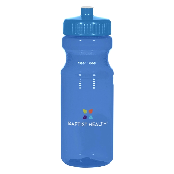 24 Oz. Poly-Clear Fitness Bottle. White and Translucent: Made With PET... from ASI 61125 Hit Promotional Products / Hit®