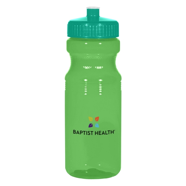 24 Oz. Poly-Clear Fitness Bottle. White and Translucent: Made With PET... from ASI 61125 Hit Promotional Products / Hit®