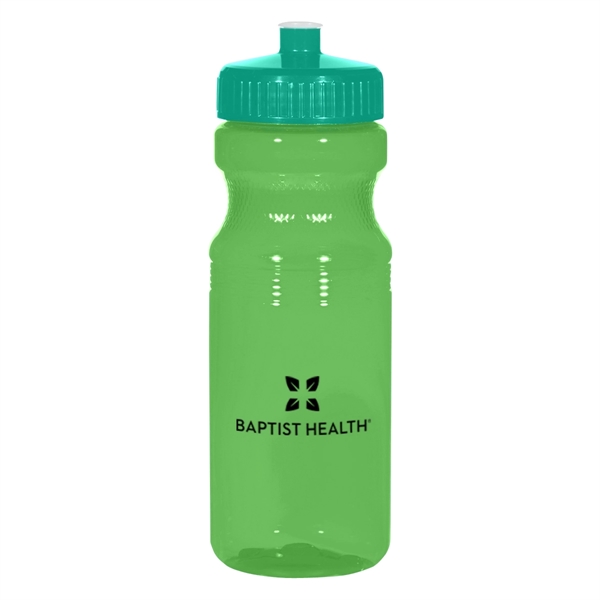 24 Oz. Poly-Clear Fitness Bottle. White and Translucent: Made With PET... from ASI 61125 Hit Promotional Products / Hit®