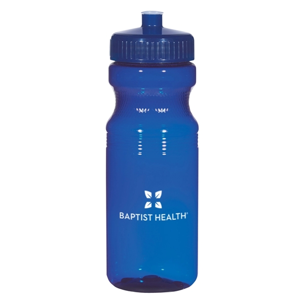 24 Oz. Poly-Clear Fitness Bottle. White and Translucent: Made With PET... from ASI 61125 Hit Promotional Products / Hit®