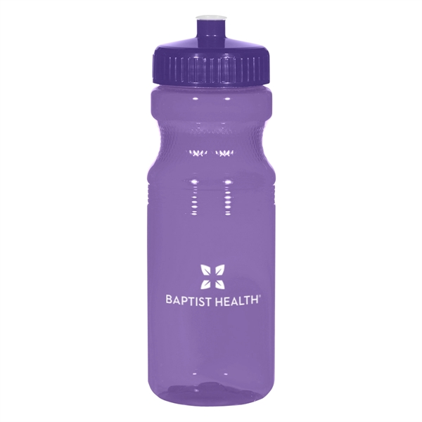 24 Oz. Poly-Clear Fitness Bottle. White and Translucent: Made With PET... from ASI 61125 Hit Promotional Products / Hit®