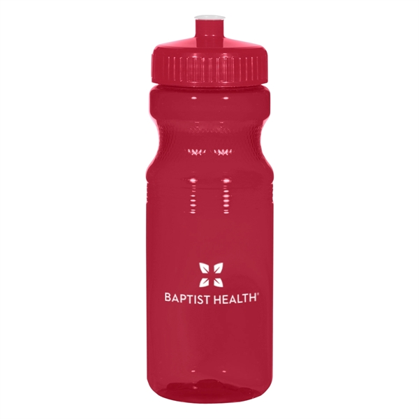 24 Oz. Poly-Clear Fitness Bottle. White and Translucent: Made With PET... from ASI 61125 Hit Promotional Products / Hit®