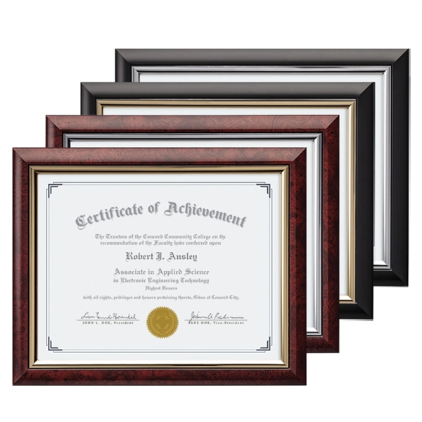 The Trent Certificate Frame's sleek design features high-gloss rosewood or ebony... from ASI 84592 St Regis Group / St Regis