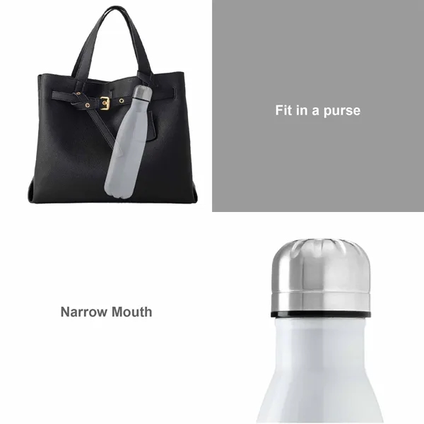 17 ounce 18/8 stainless steel double-wall insulated water bottle with screw-on... from ASI 39820 Opusline (Benmex) / Opus Line