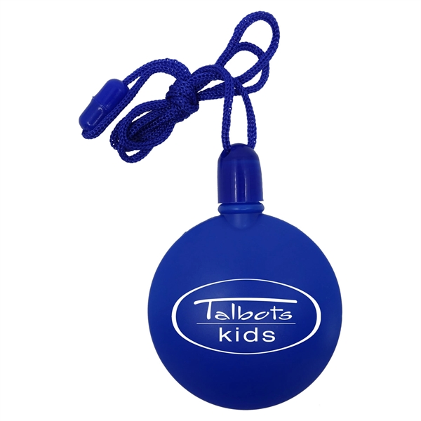 2.75" x 3.25" round plastic bubble dispenser on breakaway cord.... from ASI 90807 Tekweld