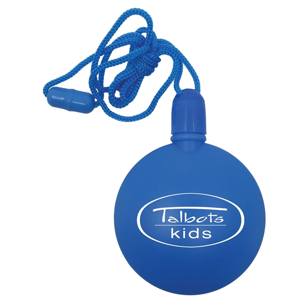 2.75" x 3.25" round plastic bubble dispenser on breakaway cord.... from ASI 90807 Tekweld