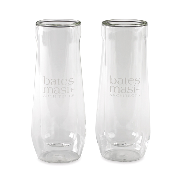 This double-walled stemless set of two Flutes makes the perfect gift.... from ASI 56070 Gemline / Gemline®
