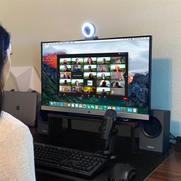 1080P HD webcam with LED Light, built-in dual noise cancelling microphones... from ASI 61005 Hirsch Gift Inc / HG TECH HG