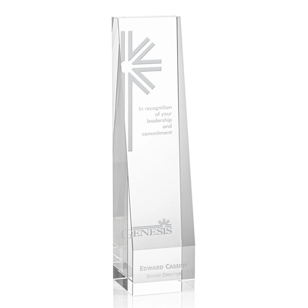 Tall thick optical crystal award.... from ASI 84592 St Regis Group / St Regis