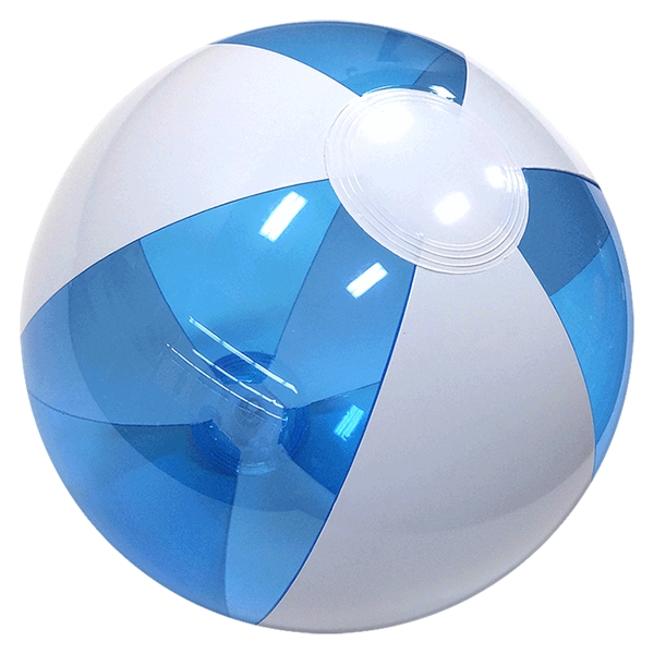 Inflatable alternating translucent color-white colored panel beach ball.... from ASI 31977 Adline Industries Inc