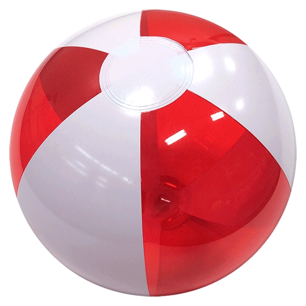 Inflatable alternating translucent color-white colored panel beach ball.... from ASI 31977 Adline Industries Inc