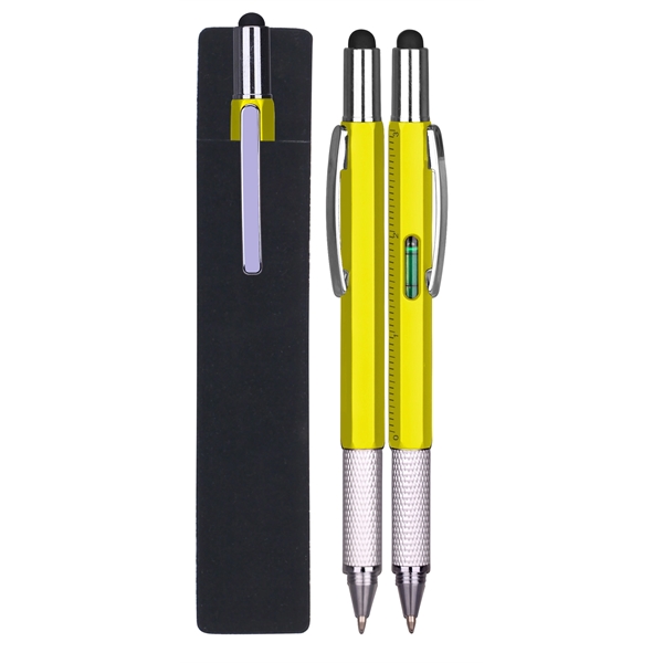 Twist action pen features solid ABS construction with liquid level and... from ASI 74585 Nu Promo International / Nu Promo Line