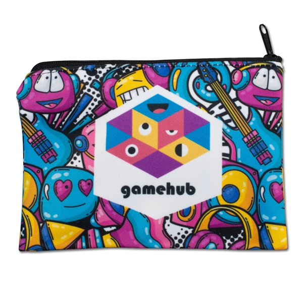 Full bleed knit polyester zippered pouch with sublimated design. Made in... from ASI 90807 Tekweld