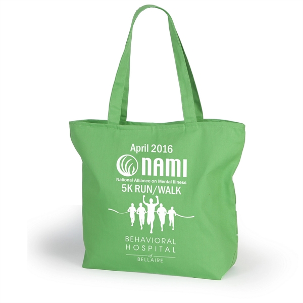 12 oz. canvas tote bag with inside zippered pocket and long... from ASI 66230 Landes Inc