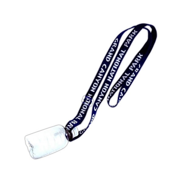 Long, custom woven adjustable bottle holder with industrial strength O-ring, slide... from ASI 92980 WOV-IN® / Universal Strap/Wov-In Line