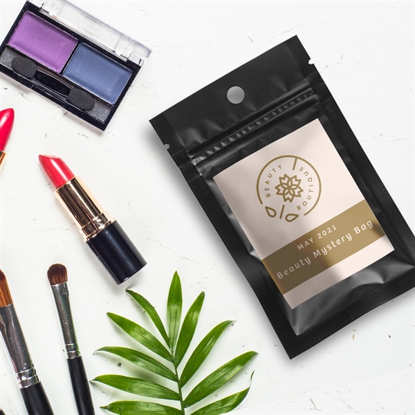 A fully turn key packing solution. A white pouch with a... from ASI 89791 StickerYou