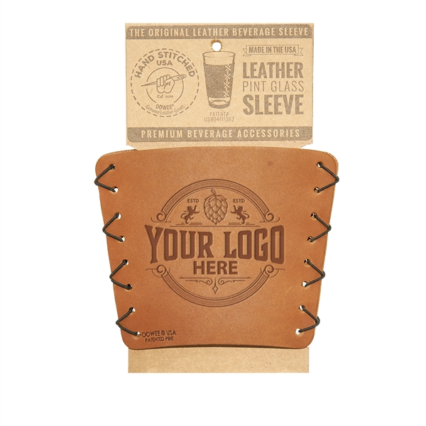 The original leather Pint Glass Holder with Handle is made to... from ASI 75126 Oowee Products / OOWEE PRODUCTS