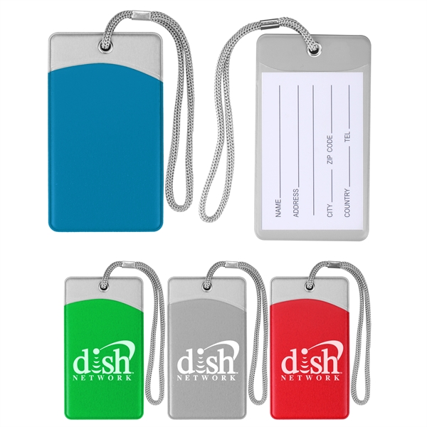 Rectangular luggage tag with lanyard... from ASI 74585 Nu Promo International / Nu Promo Line