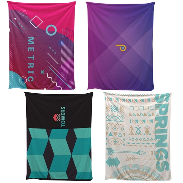 Price includes edge to edge full color printing, Made From Micro-Mink/Sherpa... from ASI 67557 LimeLight Ent / Limelight USA