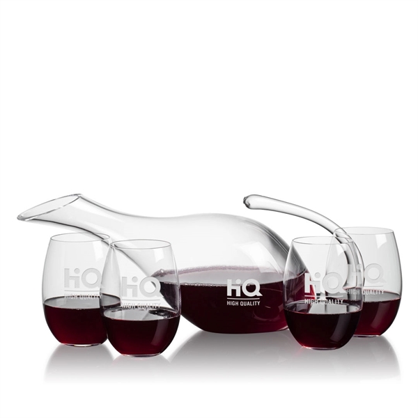 Reyna Carafe & 2 Stemless Wine glasses.... from ASI 84592 St Regis Group