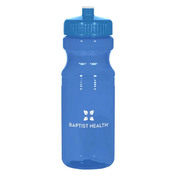 24 Oz. Poly-Clear Fitness Bottle. White and Translucent: Made With PET... from ASI 61125 Hit Promotional Products / Hit®