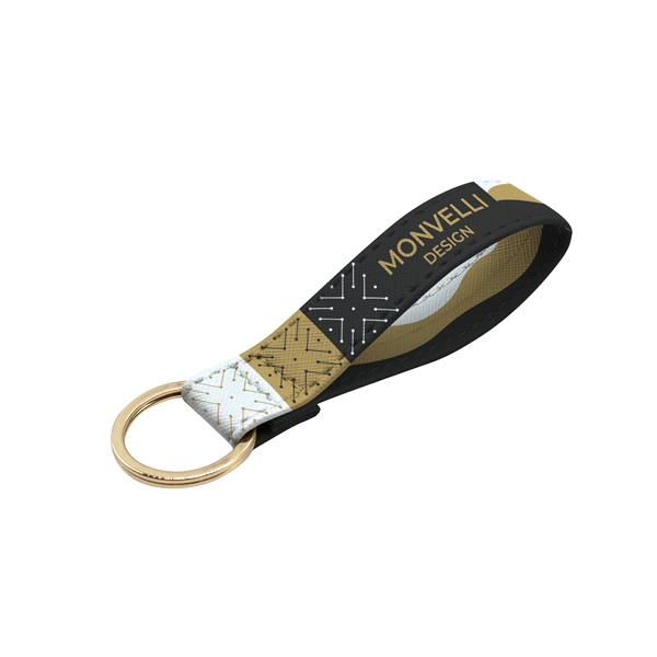 Full-color, full-bleed vegan leather key ring... from ASI 45657 Pop! Promos