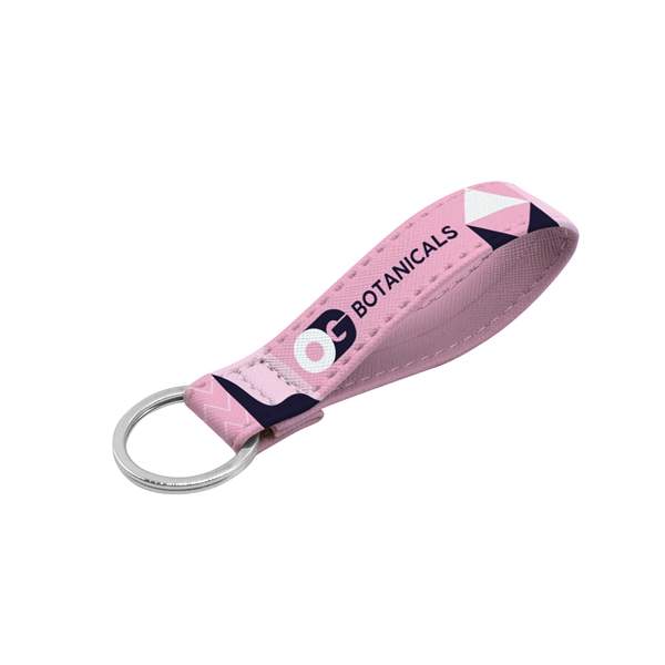 Full-color, full-bleed vegan leather key ring... from ASI 45657 Pop! Promos
