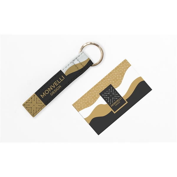 Full-color, full-bleed vegan leather key ring... from ASI 45657 Pop! Promos